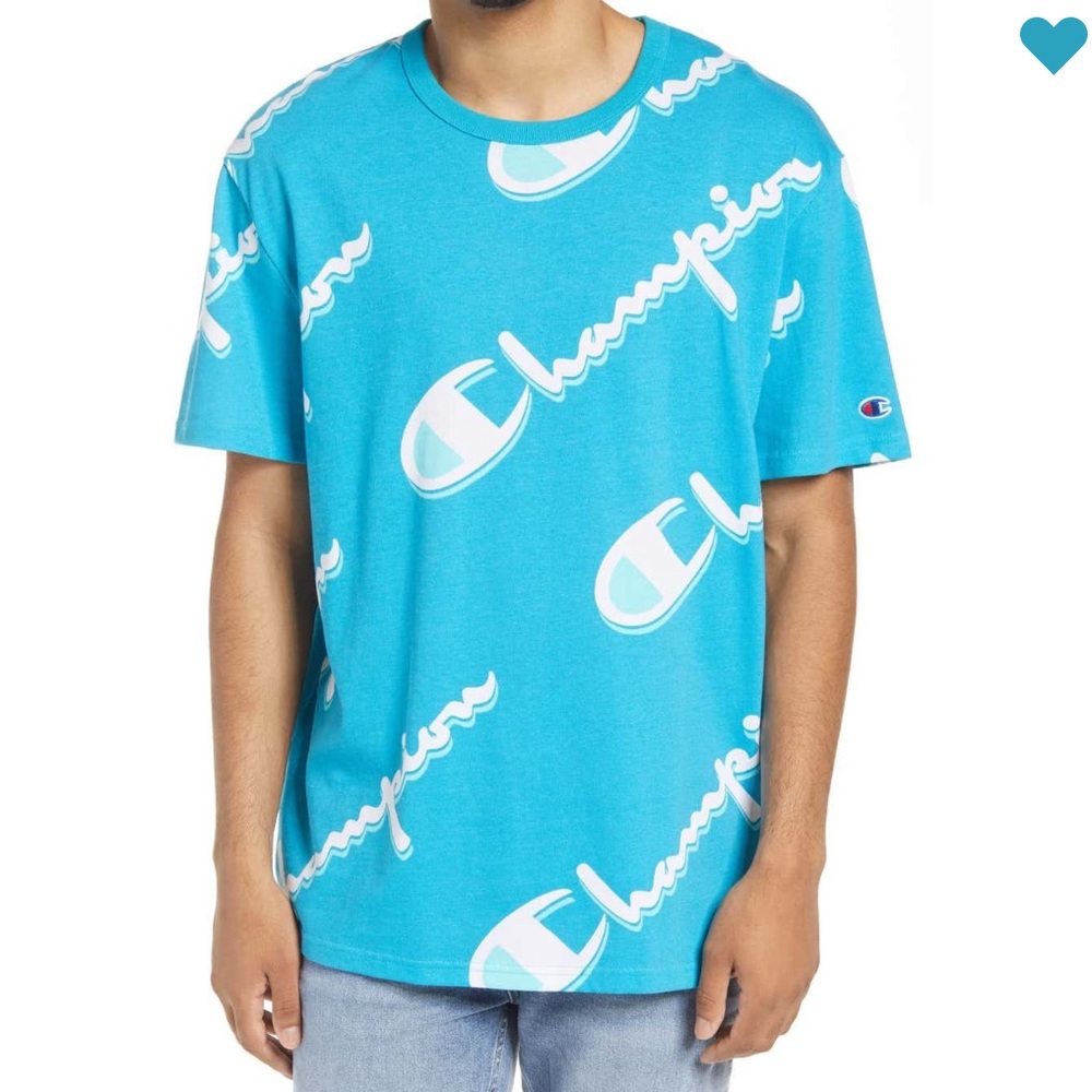 Champion Big‎ Block Script Heritage Crewneck TShirt
